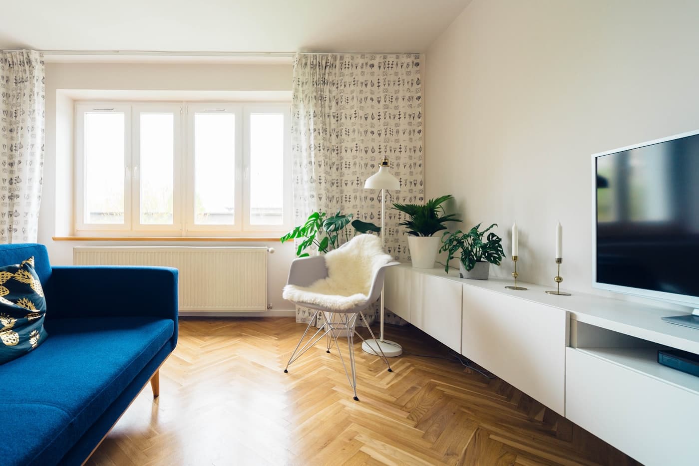 Sala de um apartamento para locação